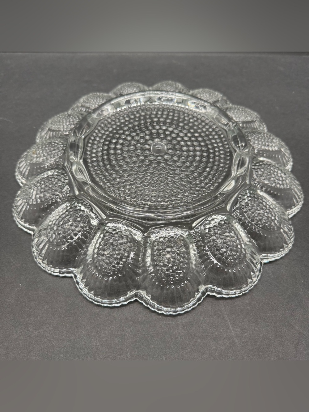 Deviled Egg Plate/ Dish-Hobnail INDIANA GLASS PRESENTATIONS New In Box VINTAGE - Picture 5 of 7